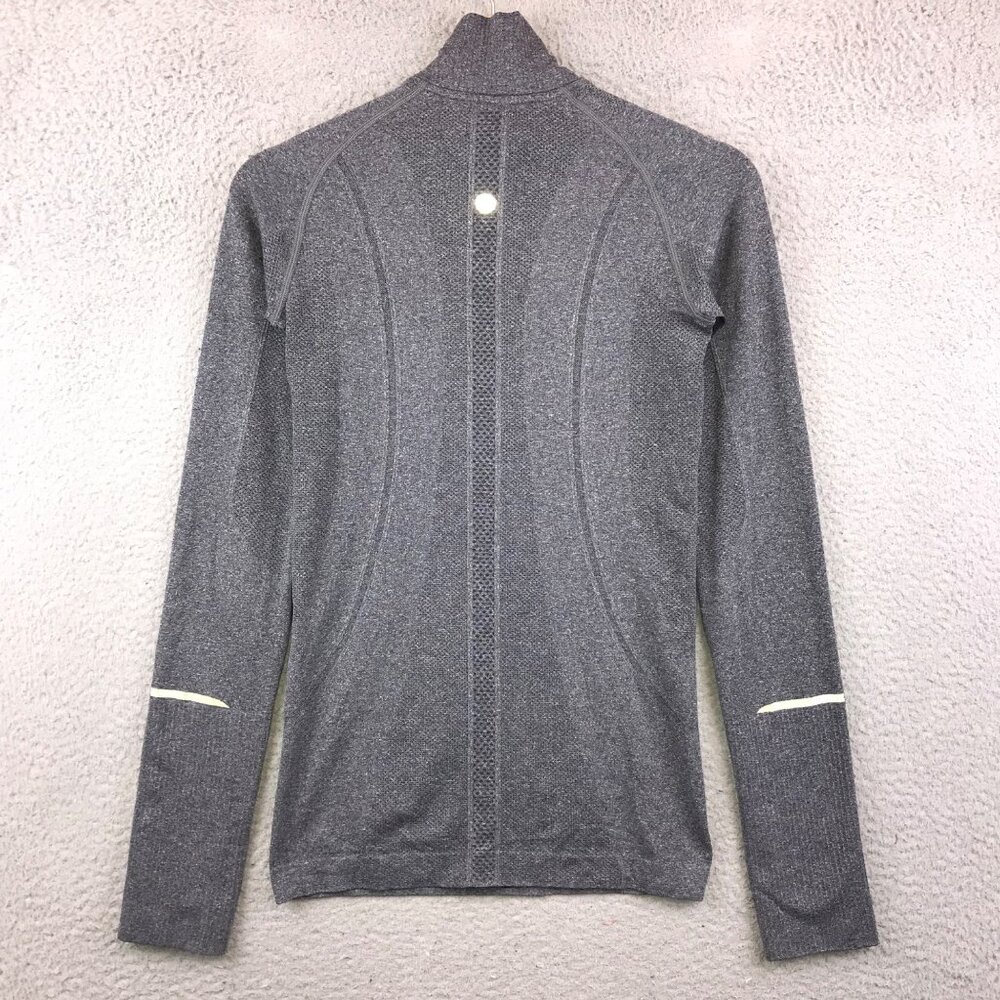 Lululemon Swiftly Tech 1/2 Zip Gray Reflective Sz… - image 3